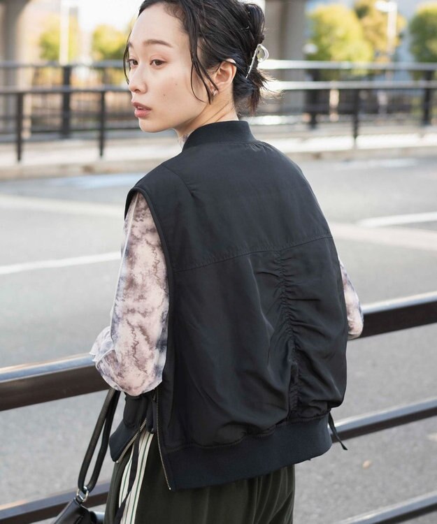 WEGO ショートMA－1ベスト ブラック