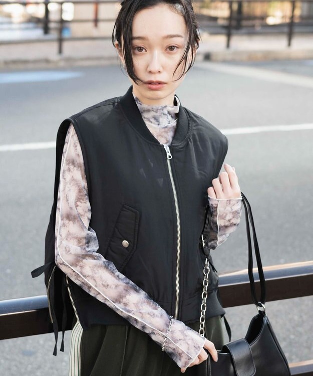 WEGO ショートMA－1ベスト ブラック