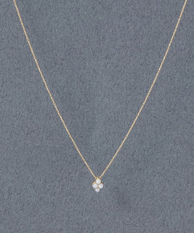 Phoebe 〈金属アレルギー対応〉ミニパールクラスターネックレス　小粒パール ホワイト