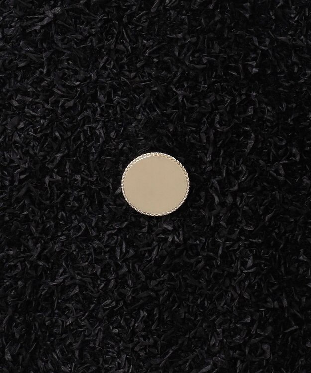 ICB L 【洗える】ペーパーモールブレンド ニットジャケット ブラック系