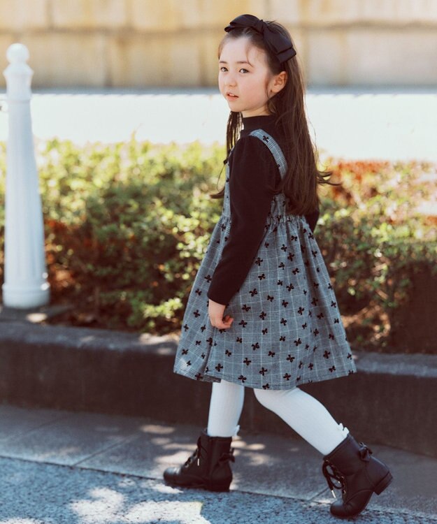 ANY KIDS 編み上げ ブーツ ブラック