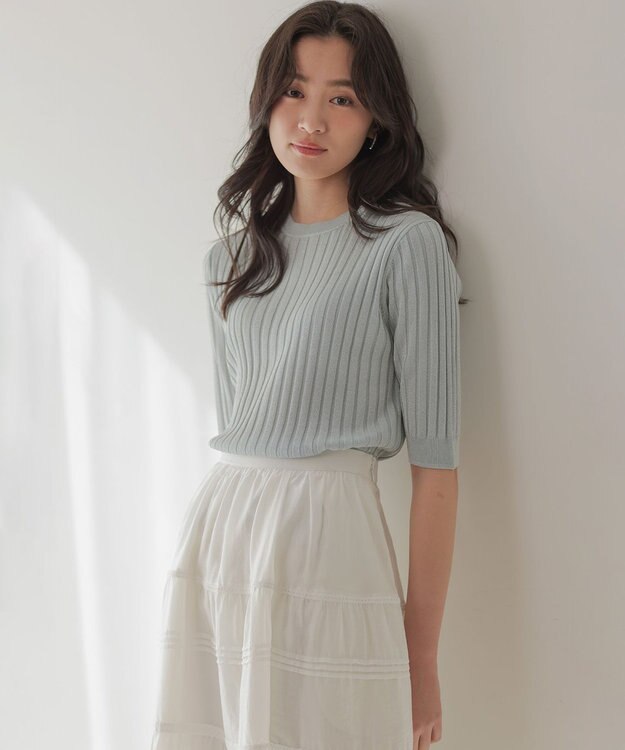 組曲 L 【先行予約】ライトラメニット アンサンブル シルバーブルー系