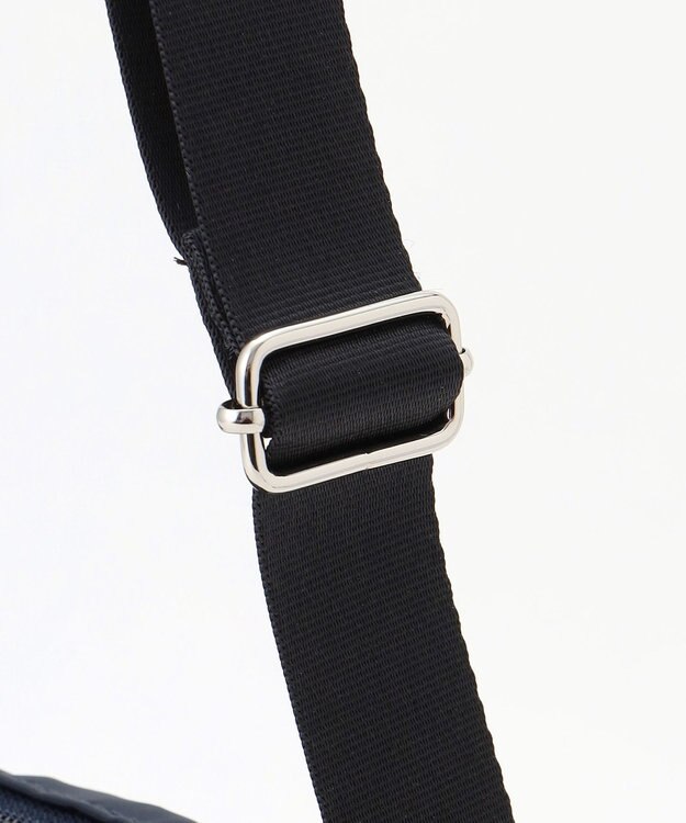 Y'SACCS ナイロン×牛革コンビシリーズ　横型ショルダーバッグ　SSサイズ ネイビー