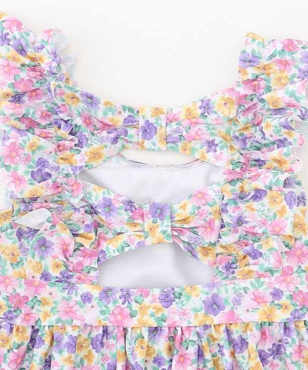 ANY KIDS 小花柄 セパレート水着 エクリュ