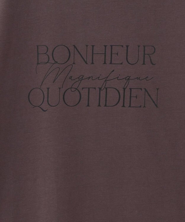 Green Parks フレンチスリーブ筆記体ロゴチュニック Dark Gray