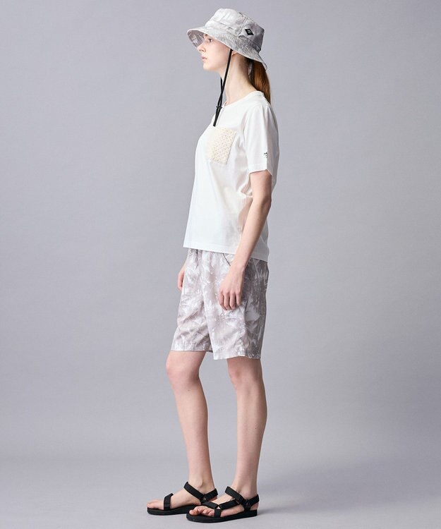 JOSEPH ABBOUD MOUNTAIN 【ゆったり】プレーティング天竺ポケットアウトドア Tシャツ ホワイト系