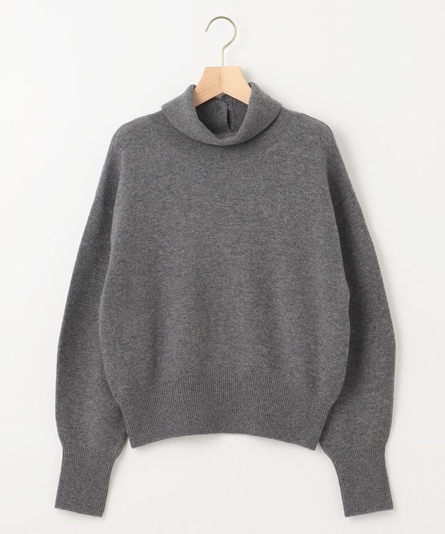 組曲 L 【2WAY・WEB限定】ウールカシミヤミックス ハイネックニット チャコールグレー系