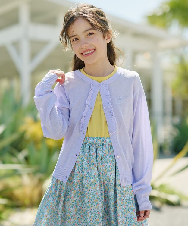 組曲 KIDS 【110-140cm】シアー カーディガン ラベンダー系