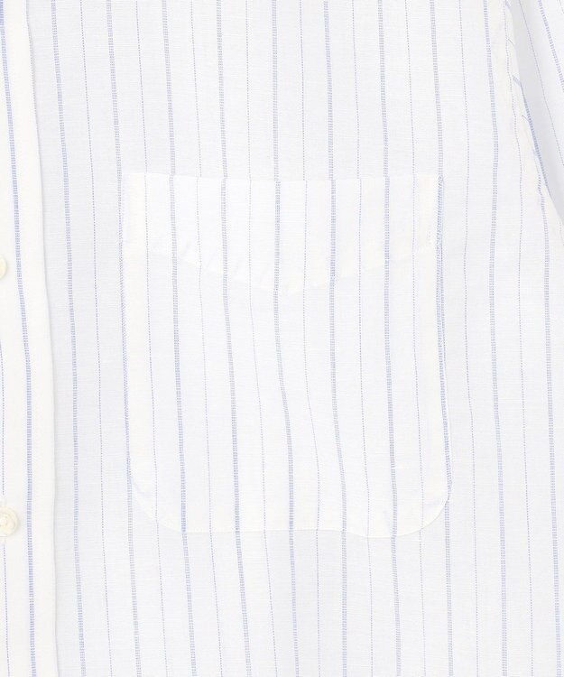 J.PRESS MEN 【WEB・一部店舗限定】コットンリネンオルタネートストライプ シャツ / レギュラー サックスブルー系1