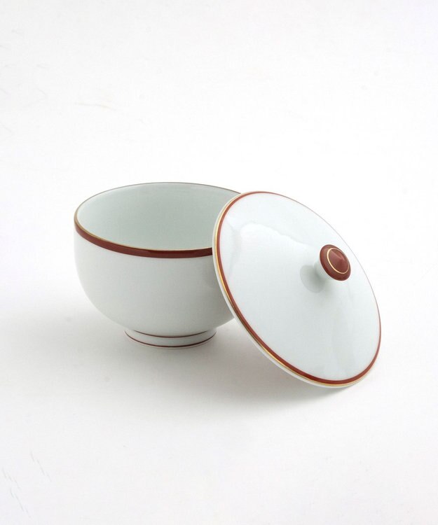 たち吉 【たち吉】瑞鶴お茶呑茶碗〈５客〉波佐見焼 ホワイト×レッド