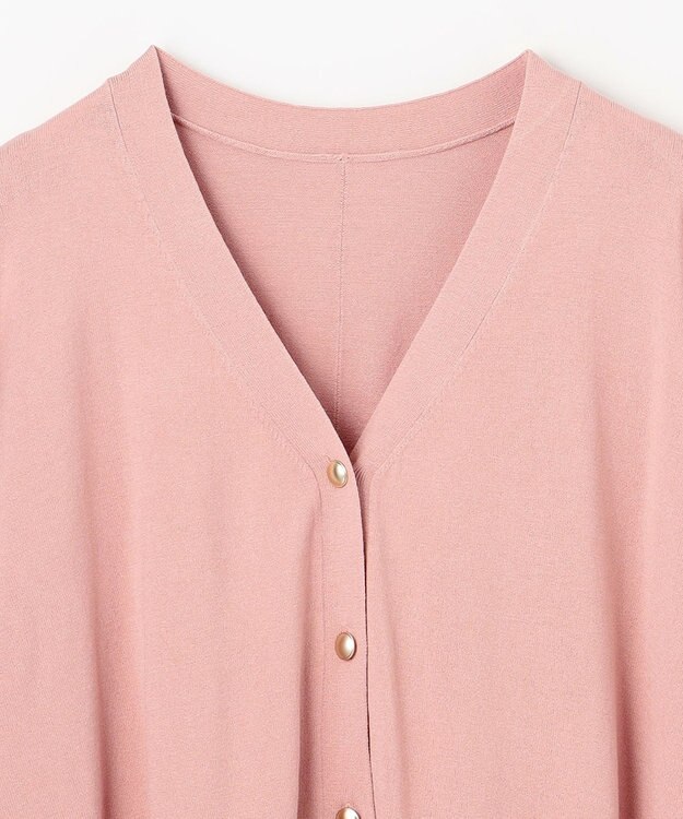 ANY ゆるＶネックカーディガン ピンク