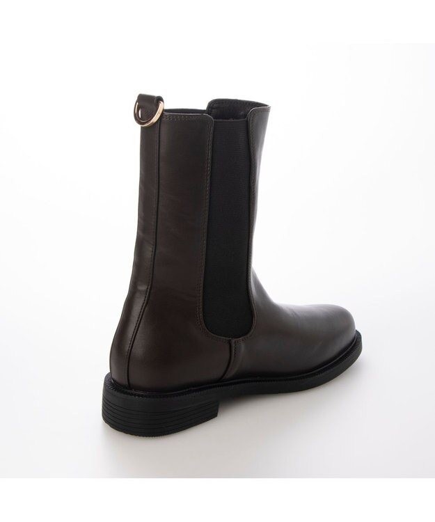 MODE ET JACOMO <carino>【レイン対応】サイドゴアショートブーツ ダークブラウン