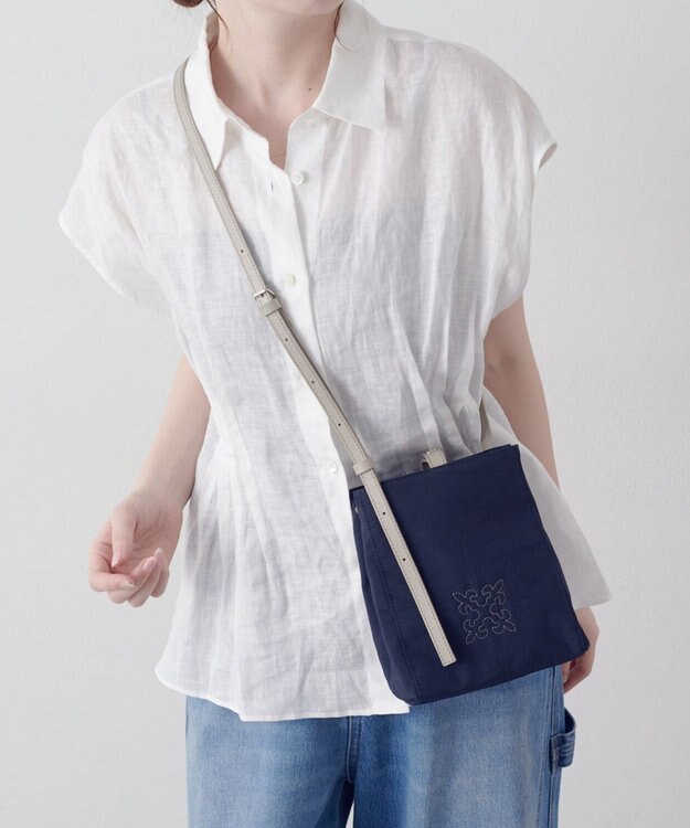 russet ナイロンミニショルダーバッグ(Z-235) Navy