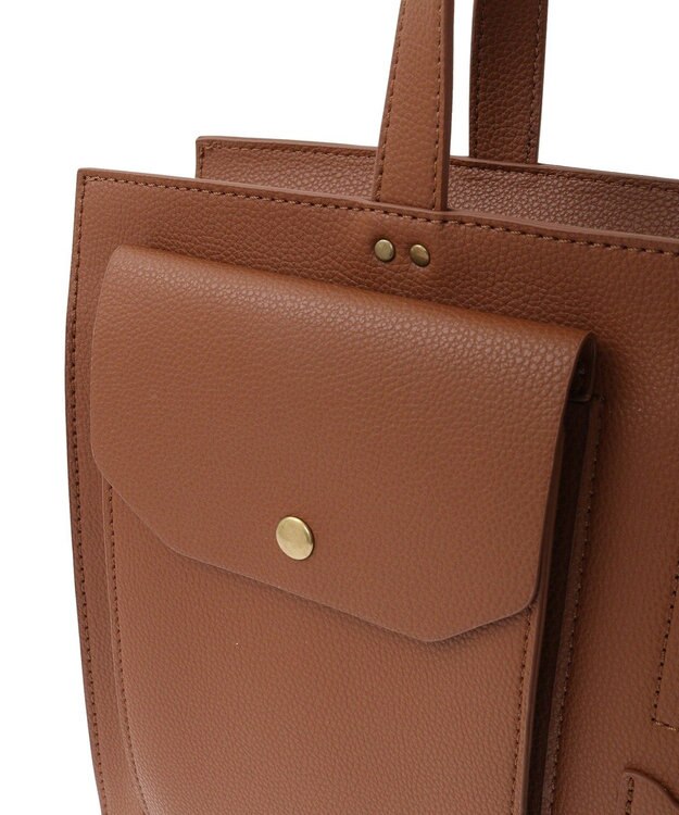 AMERICAN HOLIC マルチポケットスクエアＡ４ショルダートートバック Camel