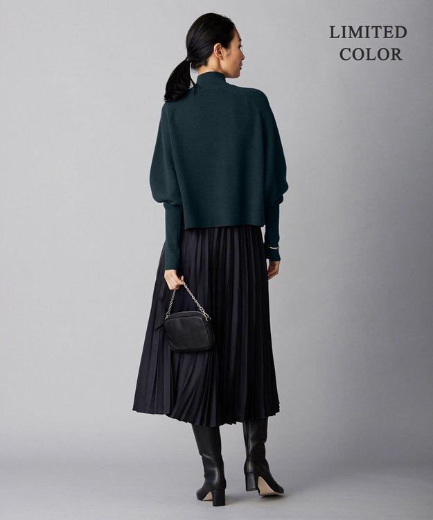 ICB L 【WEB限定カラーあり】 ソフトウールハイゲージ ハイネックニット パイングリーン系［WEB限定］