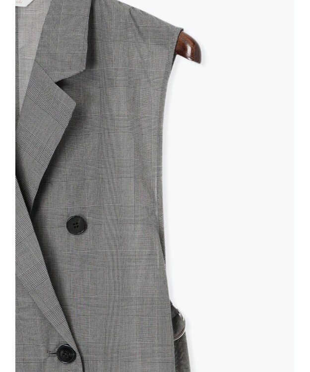 Te chichi サイドオープンライトジレ ブラック