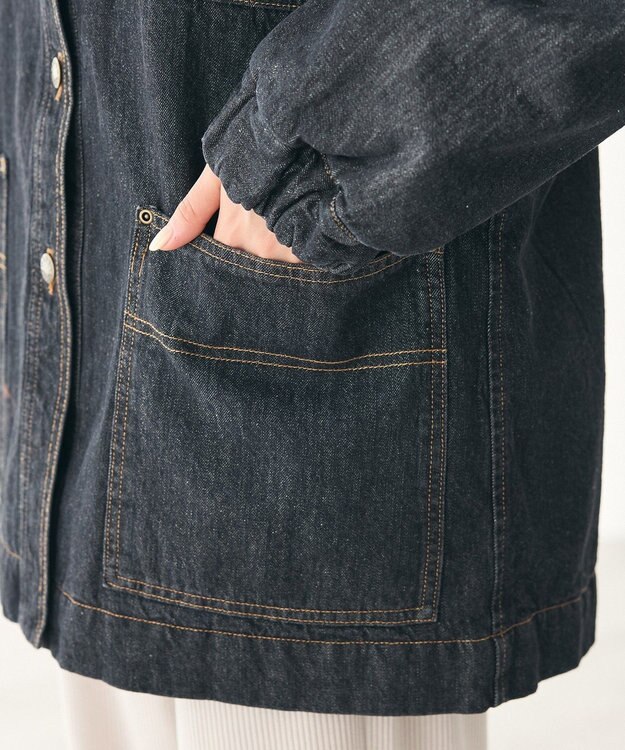 CRAFT STANDARD BOUTIQUE デニム裏キルトコート Black