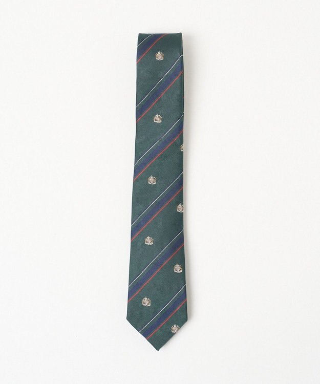 WEGO 【SCHOOLITEM】メンズエンブレム柄スクールネクタイ グリーン