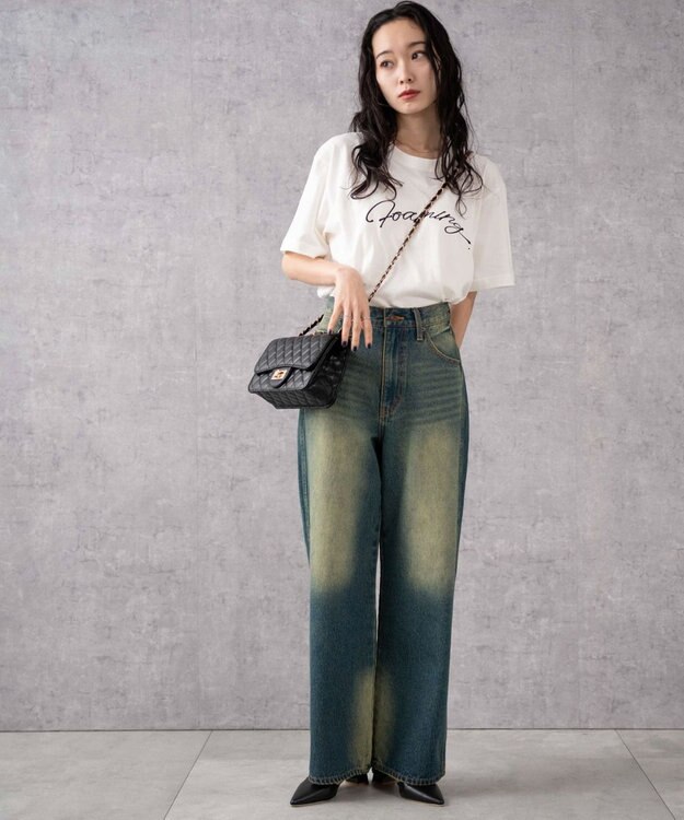 WEGO 【新色追加/美脚/XS～Lサイズ展開】ストレートデニムパンツ デニム