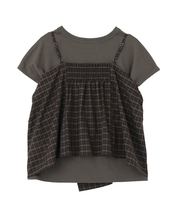 AMERICAN HOLIC 【２点セット】ノースリーブＴシャツ＋ビスチェ Charcoal Gray