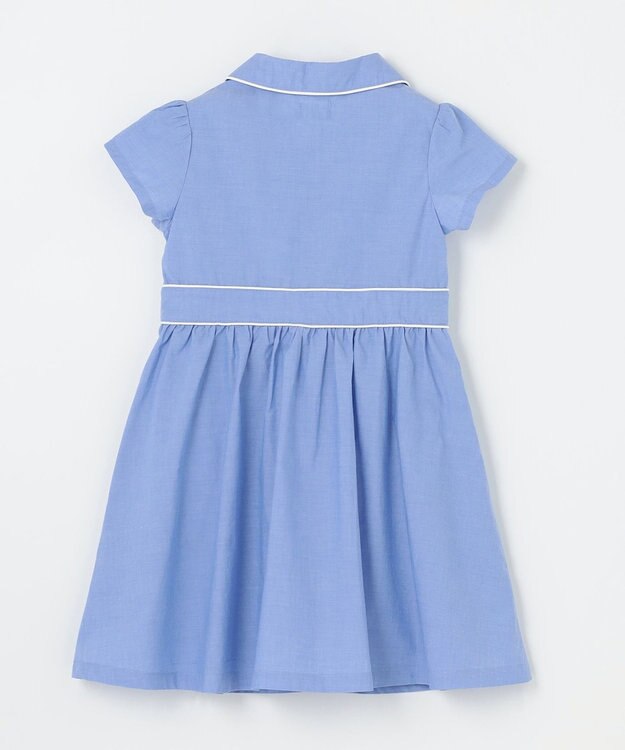 組曲 KIDS 【110-140㎝】シャンブレー ワンピース サックスブルー系