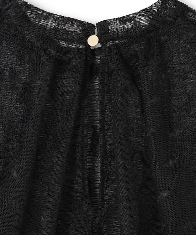 BEIGE， 【洗える・Oggi 11月号掲載】CLOVIS / ケープデザイン総レースブラウス Black