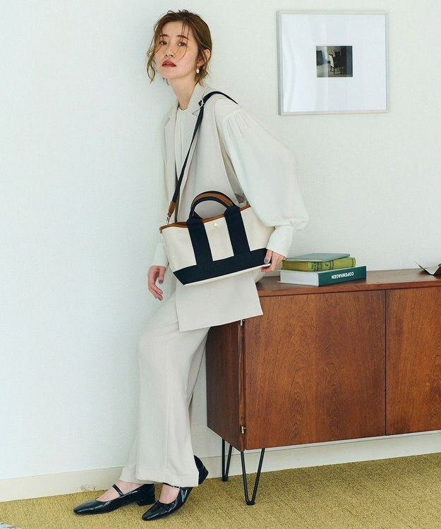 TOPKAPI 【Breath TOPKAPI】SCOTCH GRAIN スコッチグレイン ショルダー付き ミニ トート バッグ クリーム