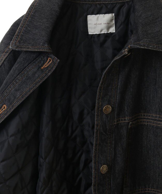 CRAFT STANDARD BOUTIQUE デニム裏キルトコート Black