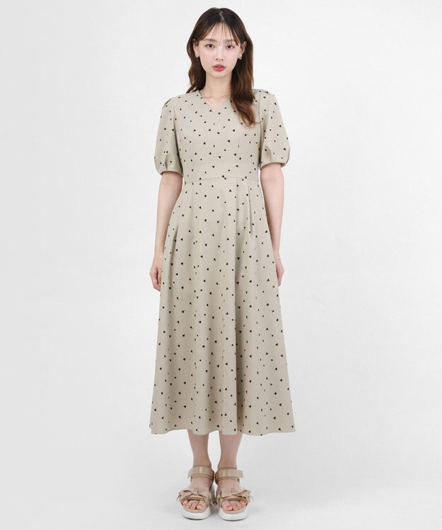 TOCCA 【星風まどかコラボ・大好評につき追加生産！】IN MY HEART ドレス ベージュ系7