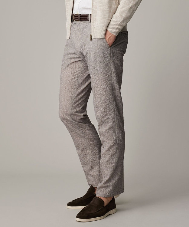 JOSEPH ABBOUD 【ウエストも伸びる！ストレッチ・洗える・軽量・防しわ・速乾・エコ撥水】ライトウェーブパンツ ベージュ系