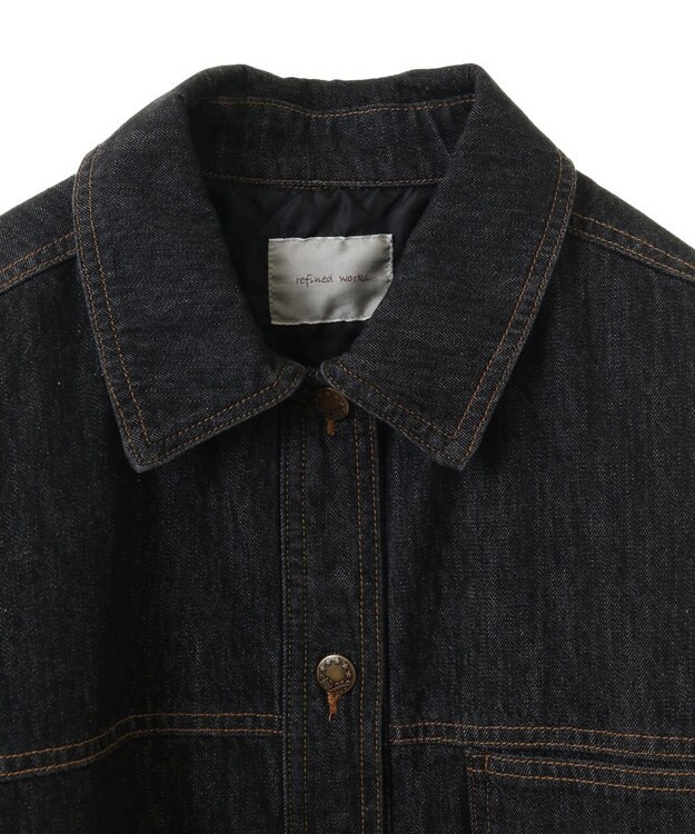 CRAFT STANDARD BOUTIQUE デニム裏キルトコート Black