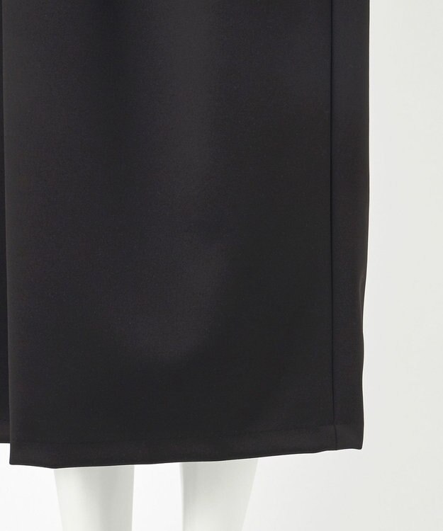 23区 【エステータ】ネオプレンサテン コクーンワンピース ブラック系