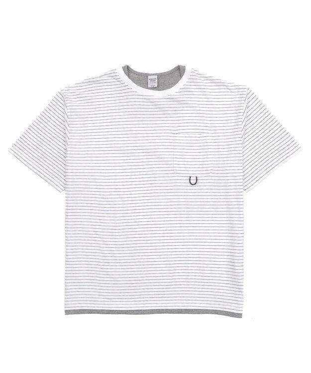 WEGO マイクロボーダーワッフルフェイクT ホワイト