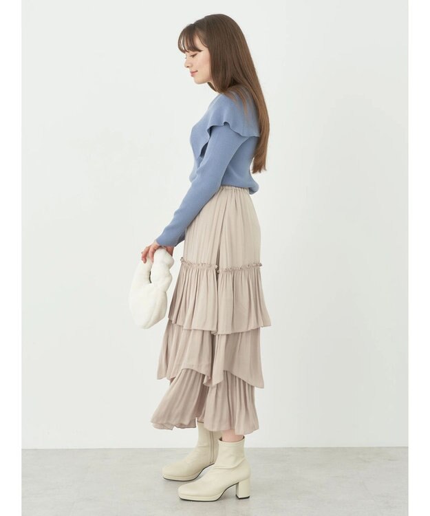 earth music&ecology ＢＩＧカラーニットプルオーバー Sax