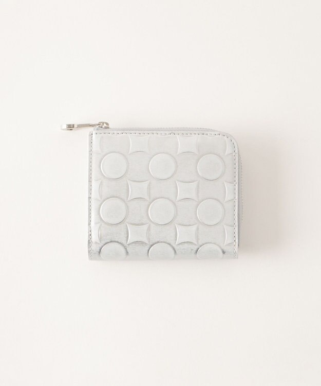 MIYABIYA La quoh with kirakaracho 南蛮七宝アルチザンレザー ミニL字ファスナー財布 月白銀（シルバー）