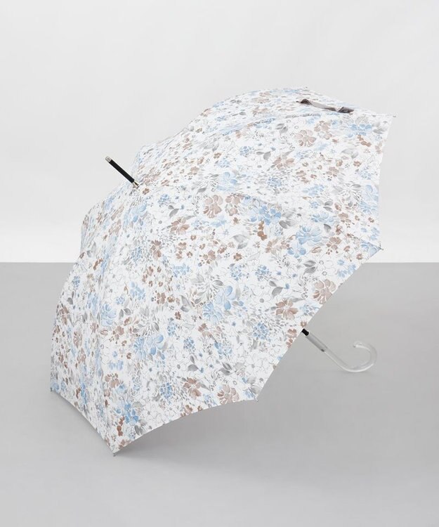 AURORA 【 JILL STUART（ジル スチュアート）】ヴィンテージフラワープリント雨傘(長傘) ブルー