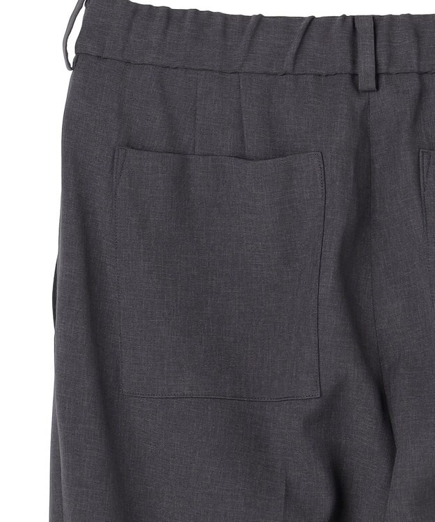 UNFILO MENS 【ストレッチ/イージーケア】WOOL TOUCH 機能美パンツ ワイド チャコール