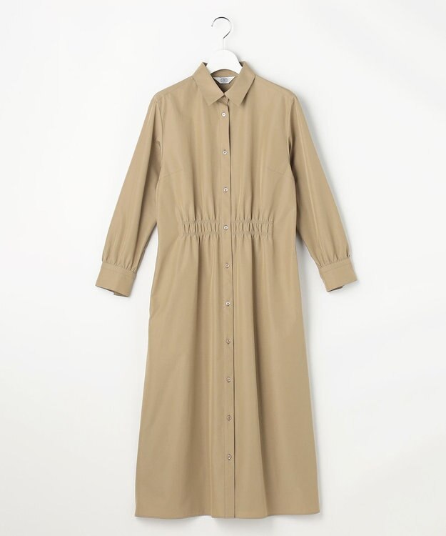 J.PRESS LADIES S 【WEB限定カラーあり】TC ライトタンブラー シャツワンピース ベージュ系