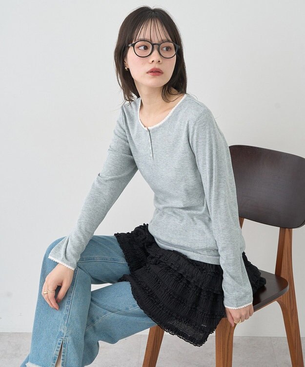 earth music&ecology 【2WAY】フリフリミニスカート Black