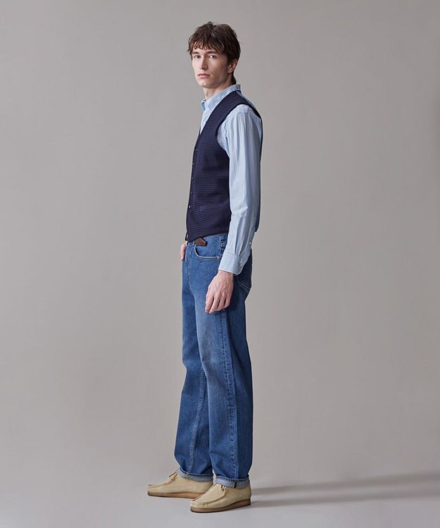 J.PRESS MEN ハイツイストヘリンボン ニットベスト ネイビー系