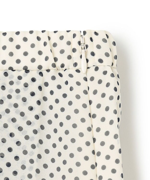 GRACE CONTINENTAL ドットBOXタックスカート ホワイト