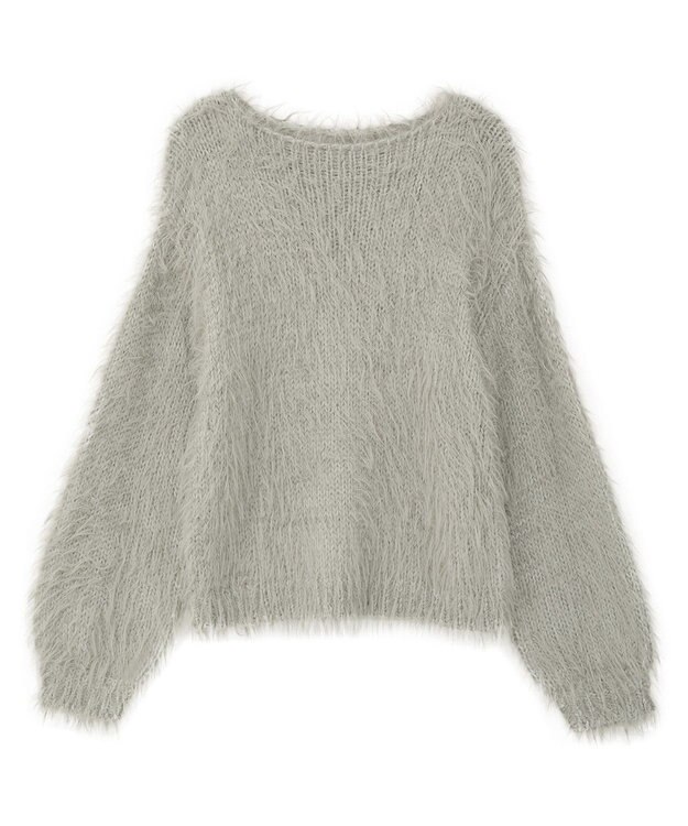 YECCA VECCA フェザーMIXロービングニット Gray