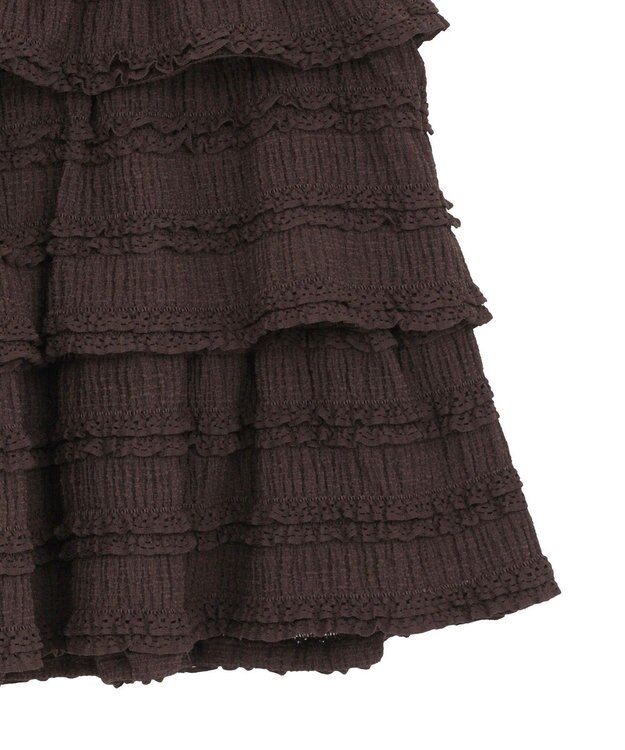 earth music&ecology 【2WAY】フリフリミニスカート Brown