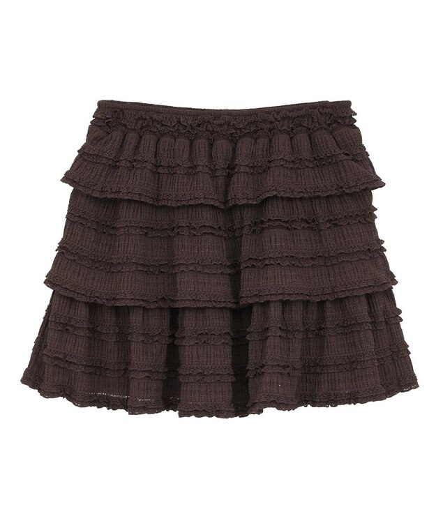 earth music&ecology 【2WAY】フリフリミニスカート Brown