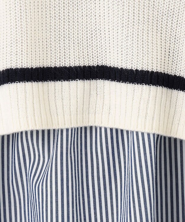 ANY KIDS ニットベスト × ワンピース セット オフ×ストライプ