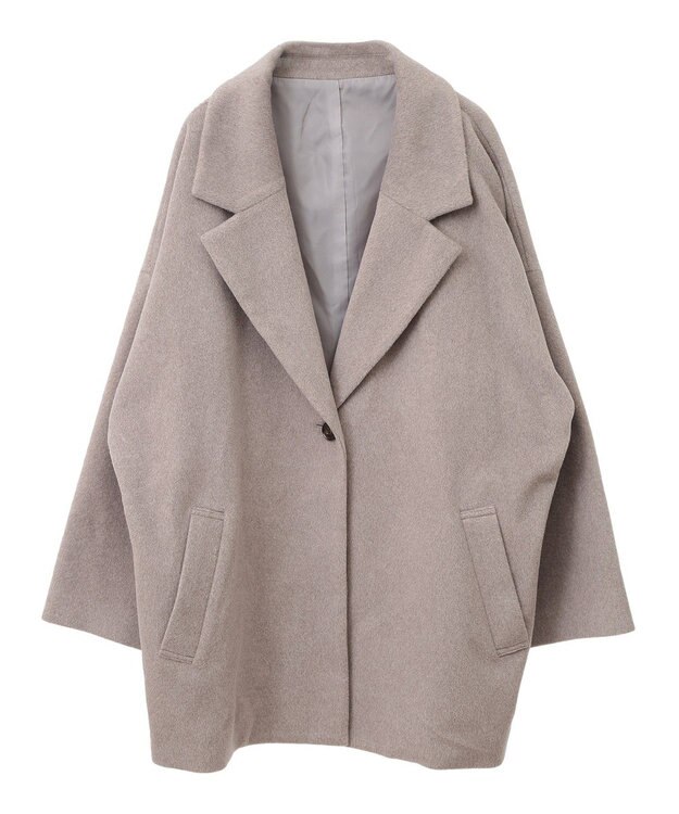 earth music&ecology オーバーテーラードジャケット　シャギー Gray Beige