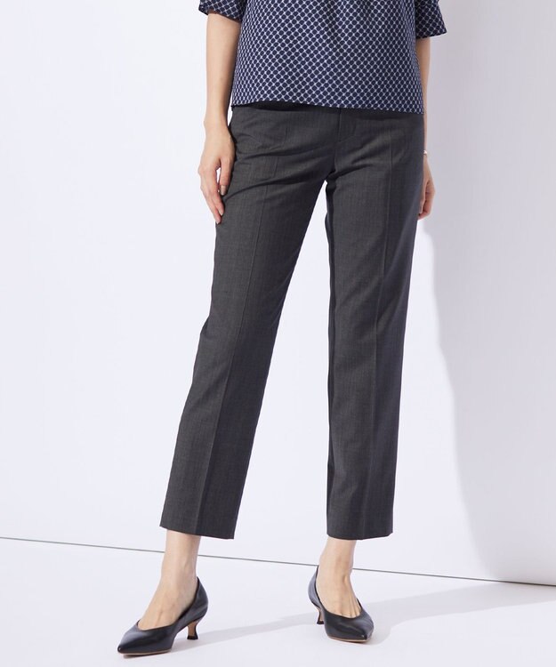 J.PRESS LADIES 【セットアップ対応】BAHARIYE PINHEAD テーパード パンツ グレー系