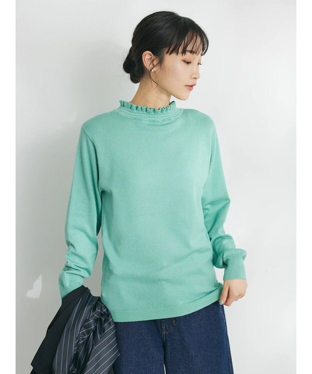 CRAFT STANDARD BOUTIQUE エリシャーリングニットプルオーバー Green