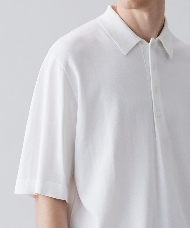 UNFILO MENS 【抗菌防臭】イージーケア ライトニットポロ [23年春夏商品] オフ