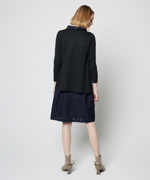 TOCCA 【洗える！】WHITE WHITE カーディガン ブラック系